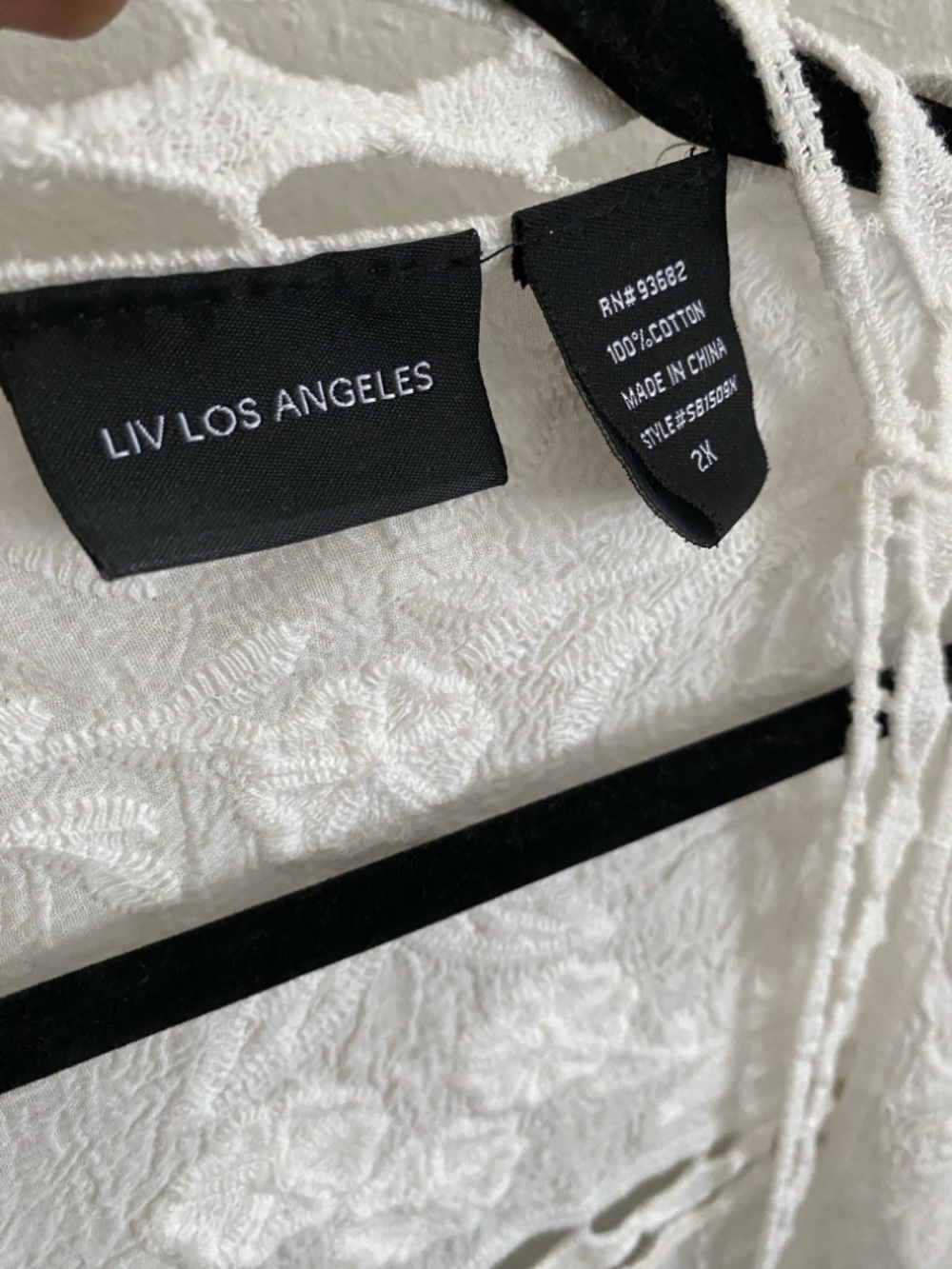 Liv Los Angeles Kimono Jacket White Embroidered Boho Festival - Picture 4 of 4